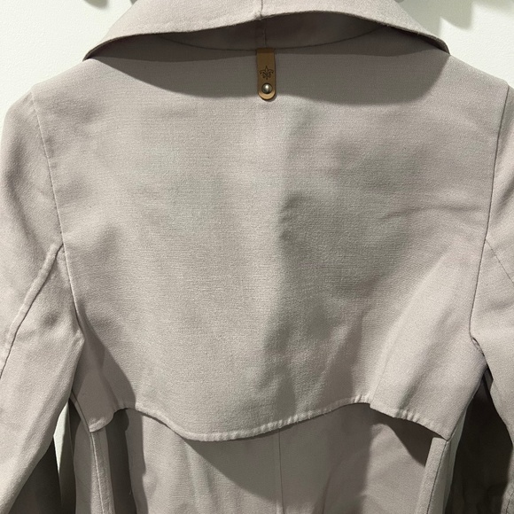 MACKAGE Loni Coat Trench Wrap Drape Wool Lightweight Classic Minimalist Gray XS - Picture 14 of 16